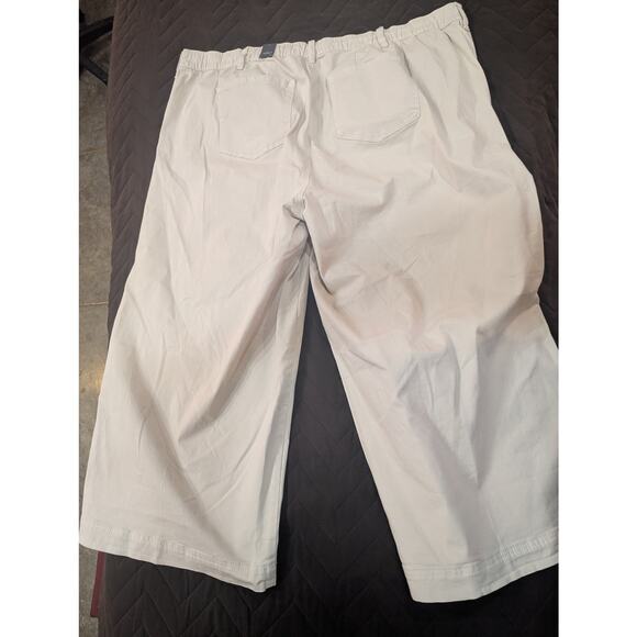 Plus size wide leg drawstring elastic khaki chinos by Torrid size 4X (26) NWT - Picture 7 of 9